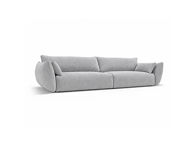 BONS 4-Sitzer Sofa 248 cm modular grau POSO 55 Cordstoff Wohnzimmer