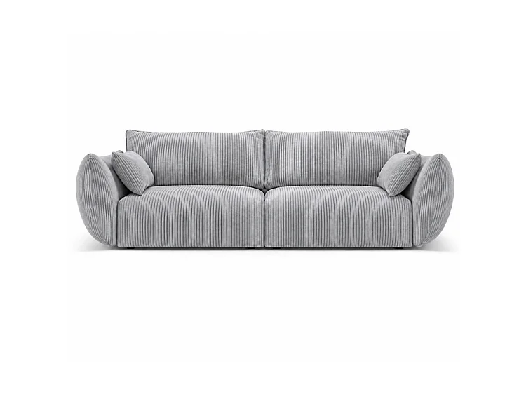 BONS 3-Sitzer Sofa 208 cm modular grau POSO 55 Cordstoff Wohnzimmer