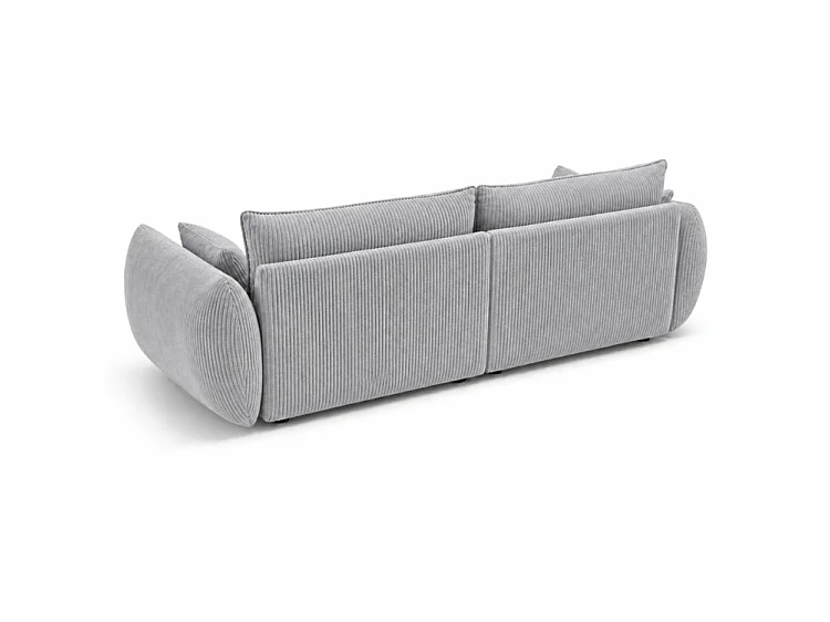 BONS 3-Sitzer Sofa 208 cm modular grau POSO 55 Cordstoff Wohnzimmer