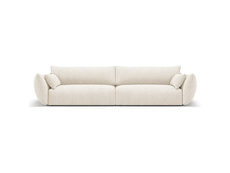 BONS 4-Sitzer Sofa 248 cm modular creme POSO 38 Cordstoff Wohnzimmer