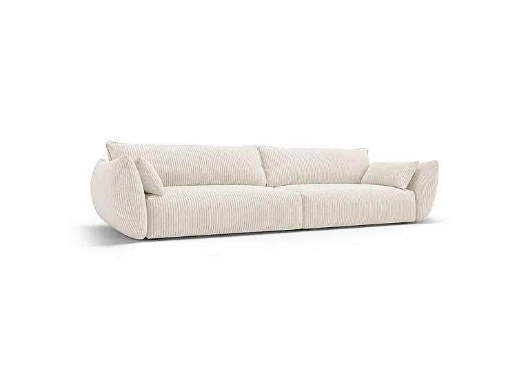 BONS 4-Sitzer Sofa 248 cm modular creme POSO 38 Cordstoff Wohnzimmer