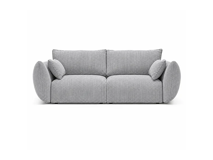 BONS 2-Sitzer Sofa 180 cm modular grau POSO 55 Cordstoff Wohnzimmer