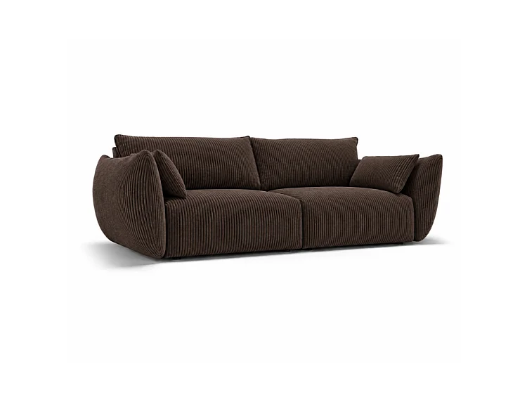 BONS 3-Sitzer Sofa 208 cm modular braun POSO 6 Cordstoff Wohnzimmer
