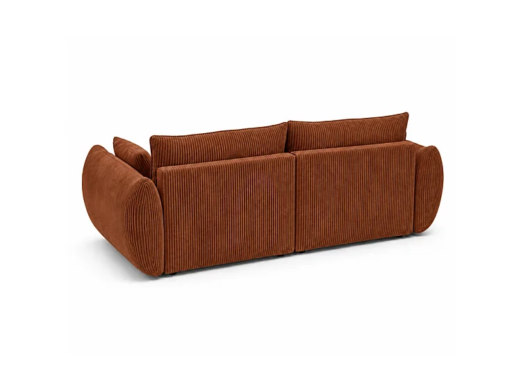 BONS 2-Sitzer Sofa 180 cm modular rostfarben POSO 39 Cordstoff Wohnzimmer
