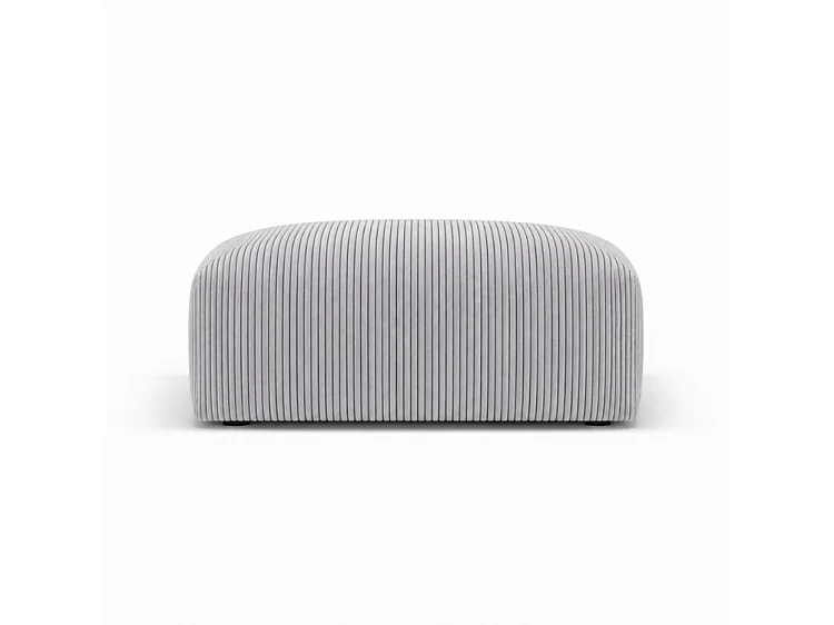 BONS Hocker grau POSO 55 Cordstoff modern bequem fürs Wohnzimmer