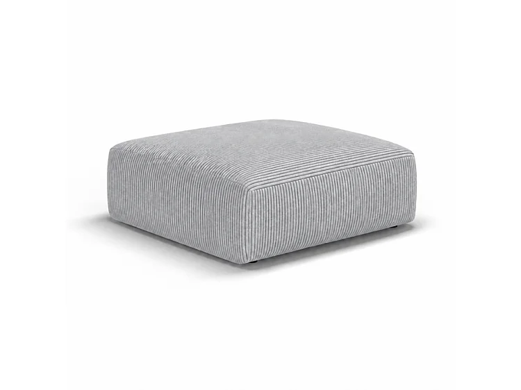 BONS Hocker grau POSO 55 Cordstoff modern bequem fürs Wohnzimmer