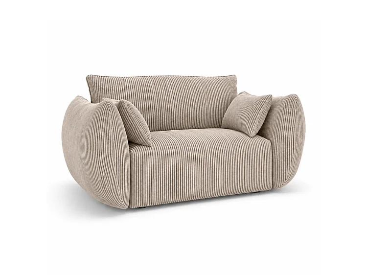 BONS modularer Sessel beige POSO 2 Cordstoff modern bequem fürs Wohnzimmer