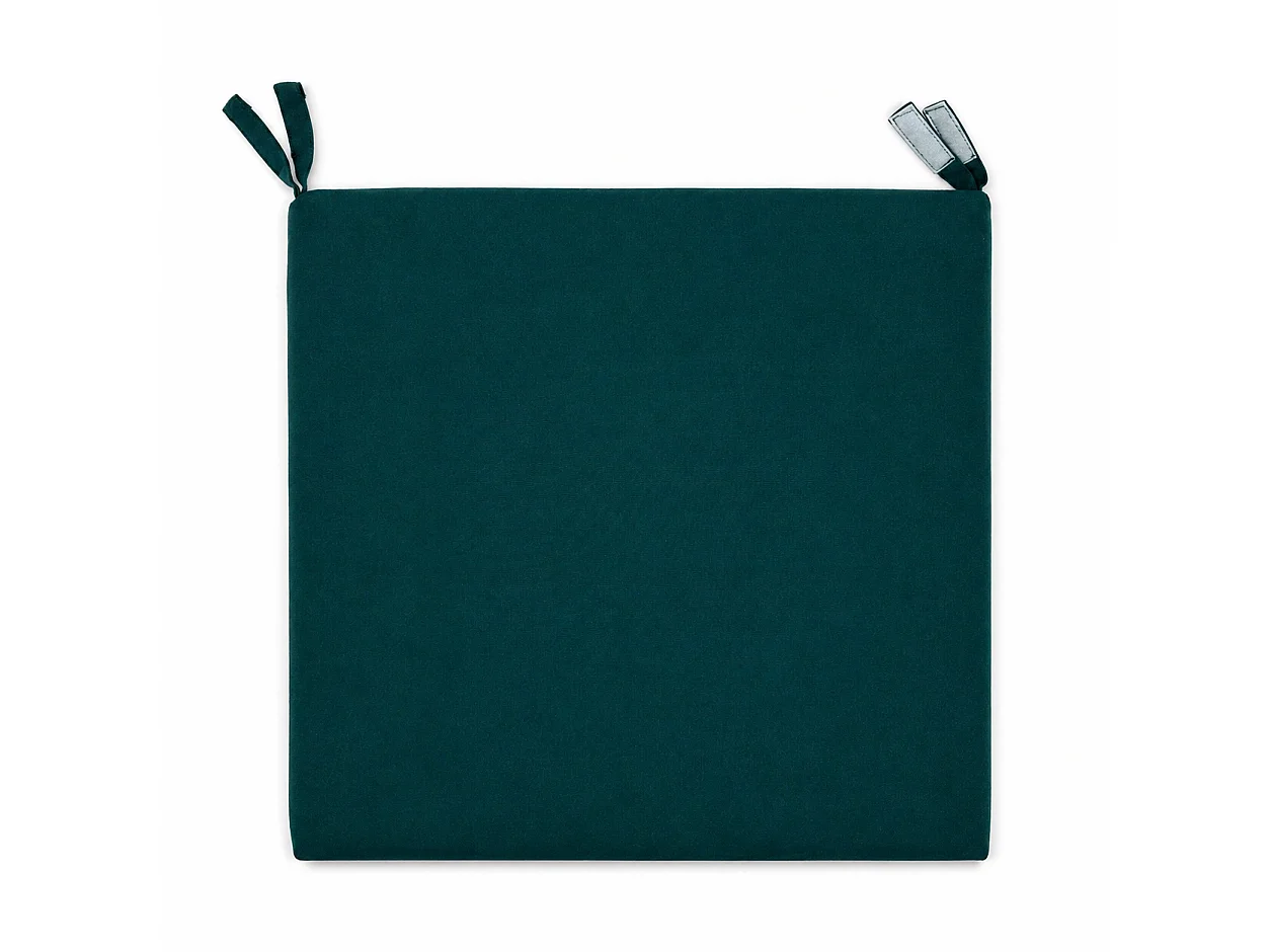Tempo Style - Cuscino seduta per sedia 45x47cm con velcro in poliestere – Verde