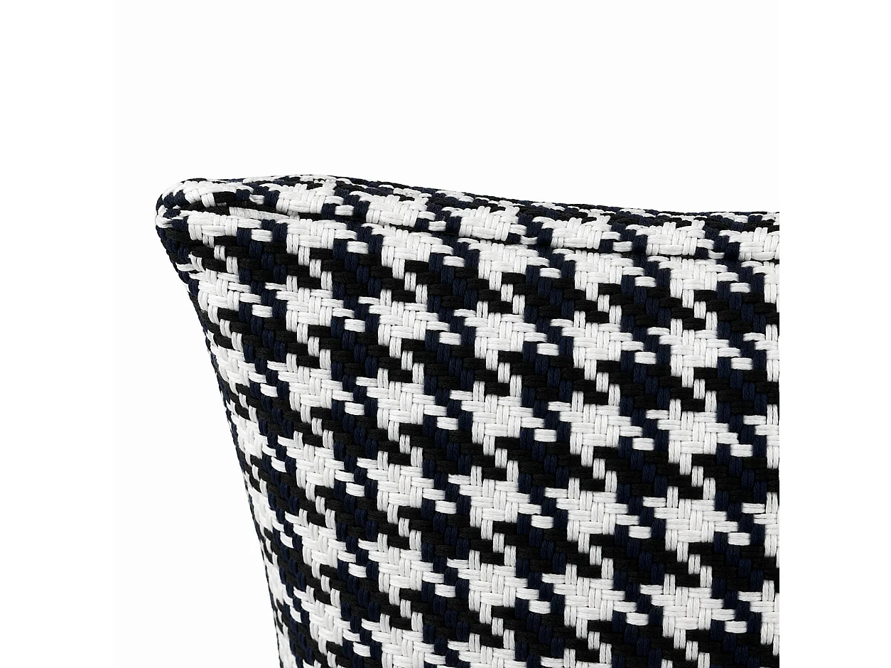 Tempo Style - Cuscino decorativo 45×45 cm Sfoderabile in poliestere – Nero/Bianco