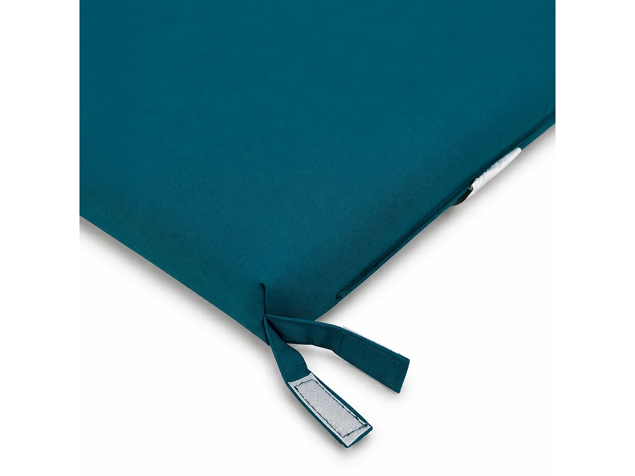 Tempo Style - Cuscino seduta per sedia 45x47cm con velcro in poliestere – Verde Petrolio
