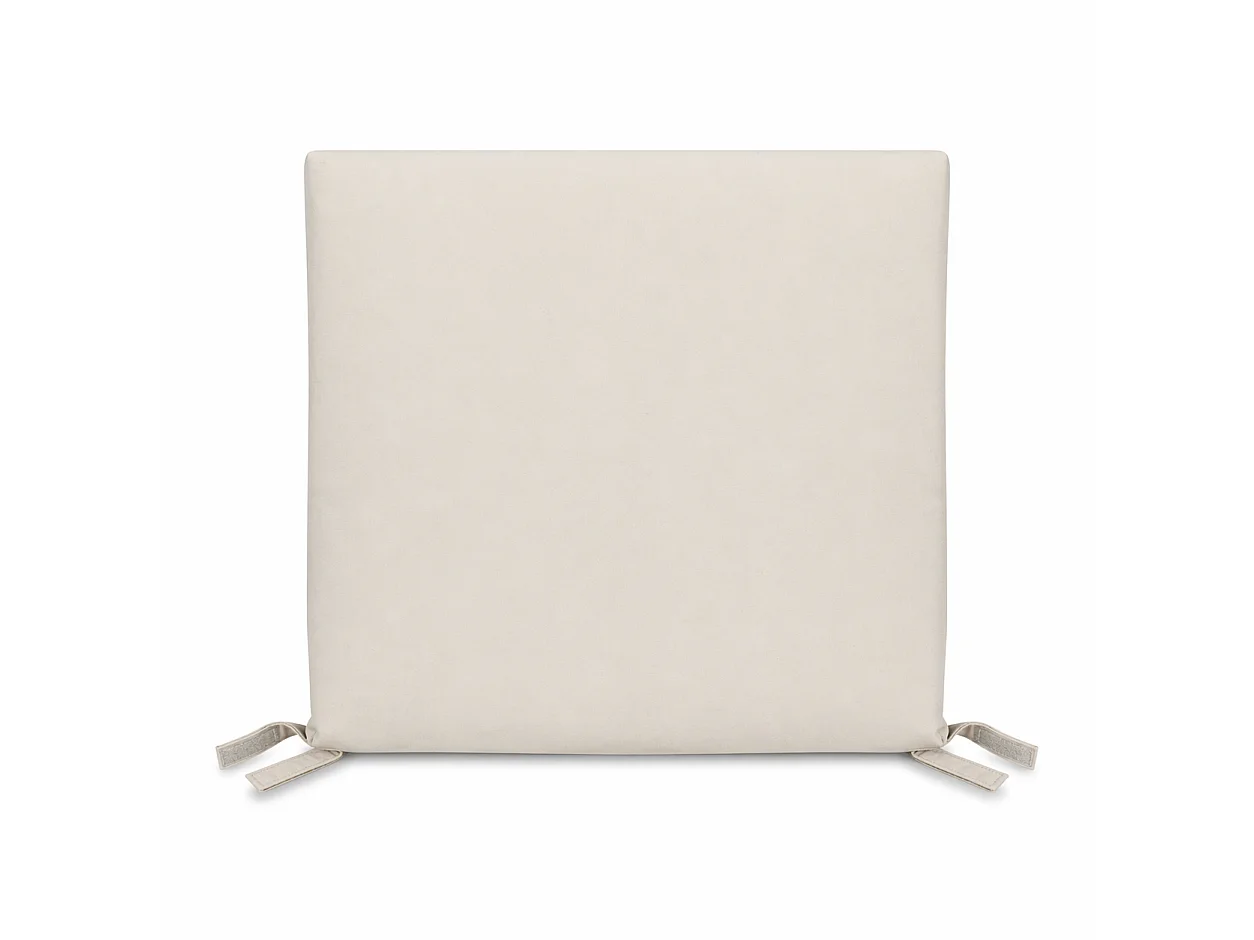 Tempo Style - Cuscino seduta per sedia 45x47cm con velcro in poliestere – Avorio
