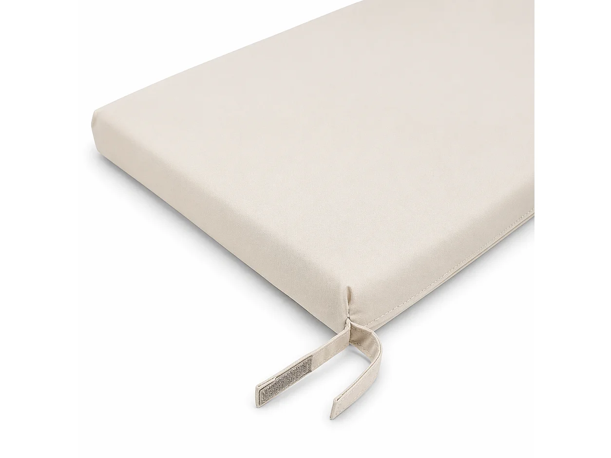 Tempo Style - Cuscino seduta per sedia 45x47cm con velcro in poliestere – Avorio