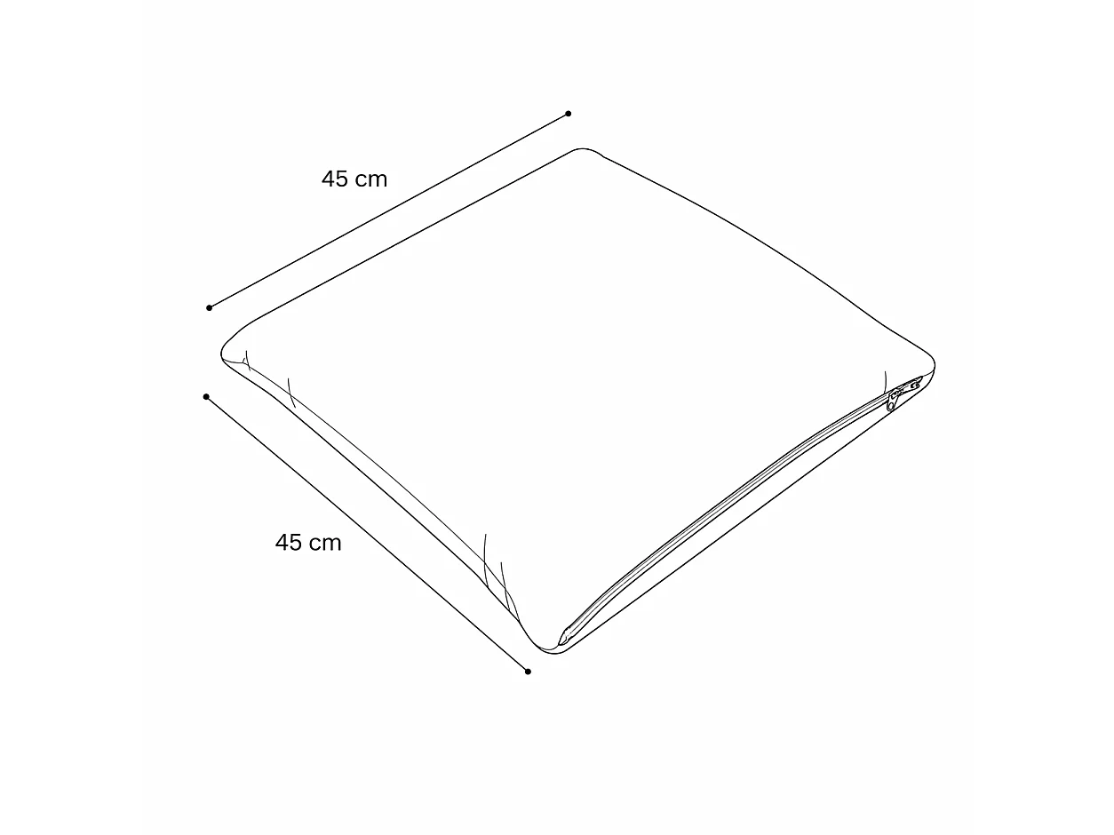Tempo Style - Cuscino decorativo 45×45 cm Sfoderabile in poliestere – Bordeaux