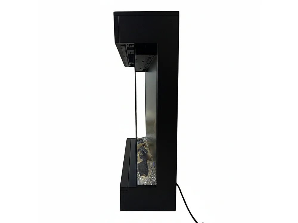 Tempo Style - Caminetto elettrico CALLIOPE Nero con Cassa Bluetooth integrata | Effetto fuoco reale 750 - 1.500 W