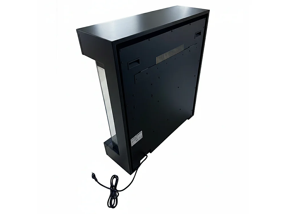 Tempo Style - Caminetto elettrico CALLIOPE Nero con Cassa Bluetooth integrata | Effetto fuoco reale 750 - 1.500 W