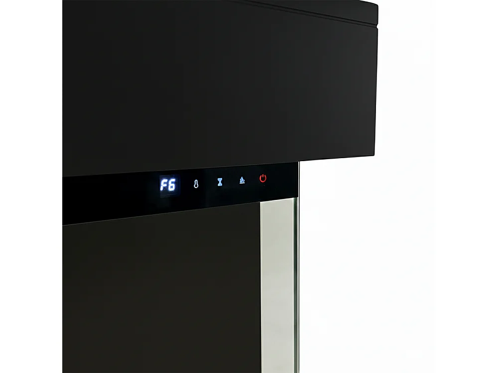 Tempo Style - Caminetto elettrico CALLIOPE Nero con Cassa Bluetooth integrata | Effetto fuoco reale 750 - 1.500 W