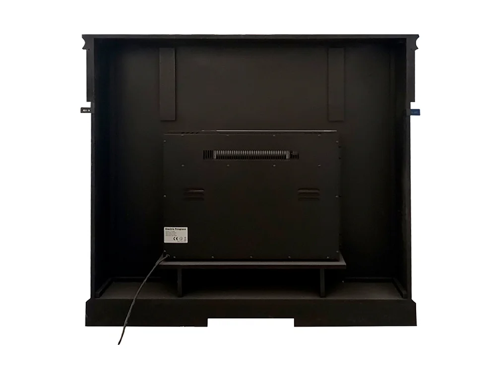 Tempo Style - Caminetto elettrico nero VARMA da 1.500 W | Stufa con cornice in legno MDF ed effetto fuoco realistico