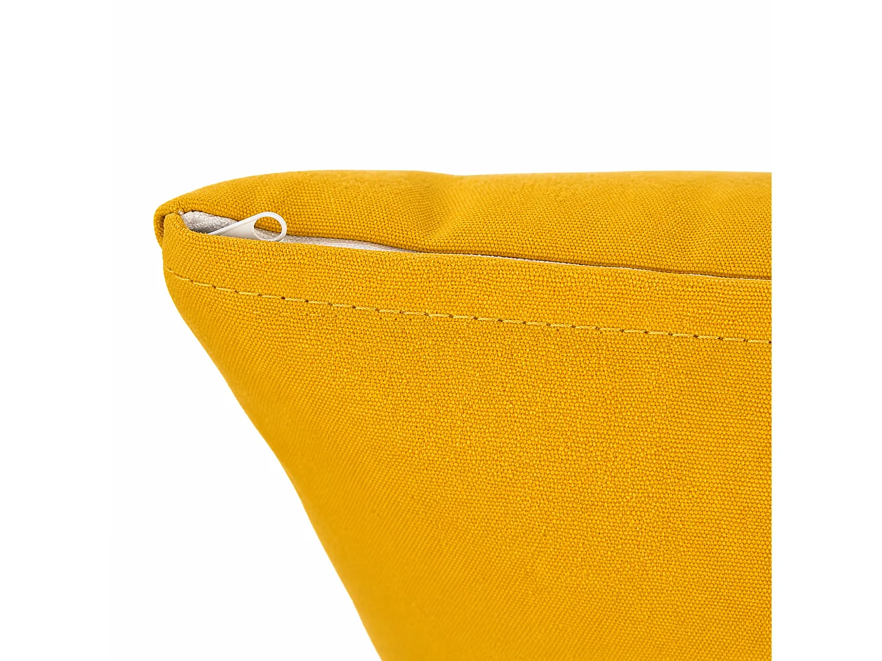 Tempo Style - Cuscino decorativo 45×45 cm Sfoderabile in poliestere – Giallo Ocra