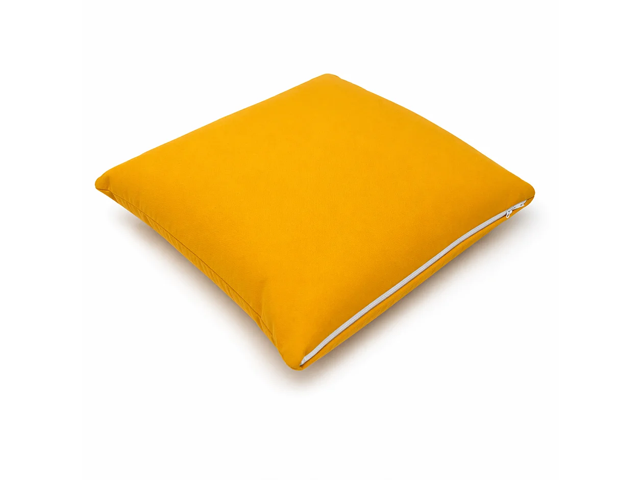 Tempo Style - Cuscino decorativo 45×45 cm Sfoderabile in poliestere – Giallo Ocra