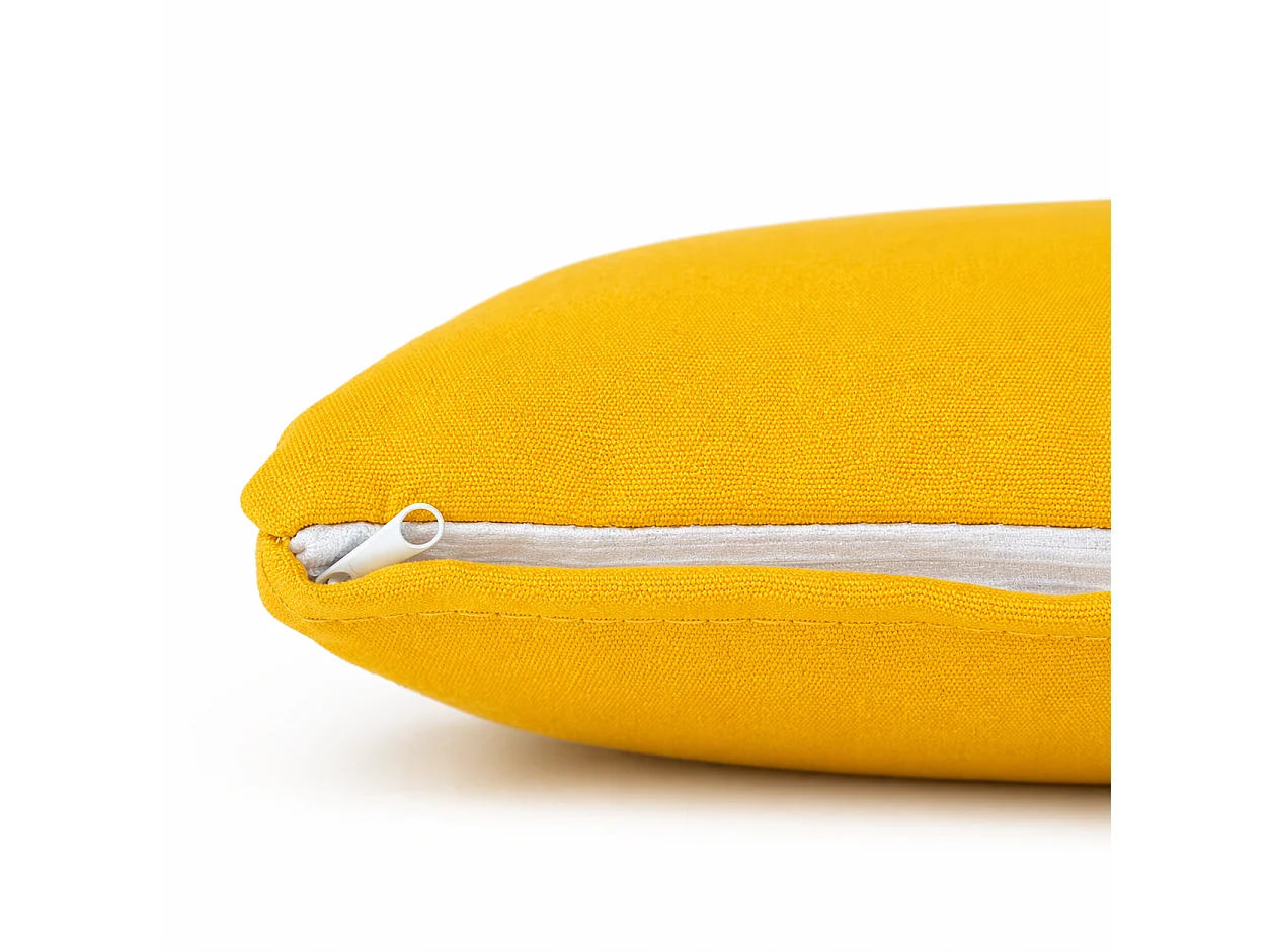 Tempo Style - Cuscino decorativo 45×45 cm Sfoderabile in poliestere – Giallo Ocra