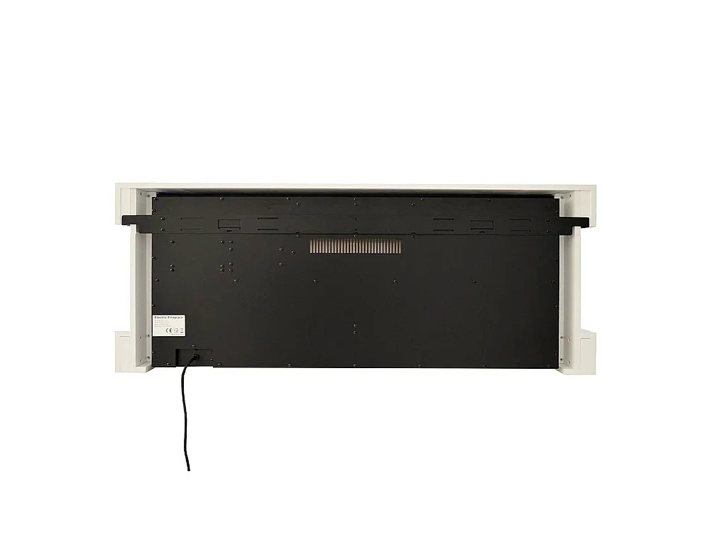 Tempo Style - Camino elettrico ALARO | Stufa ventilata a parete da incasso a basso consumo, con telecomando, timer, decorazioni (Bianco, 110cm)