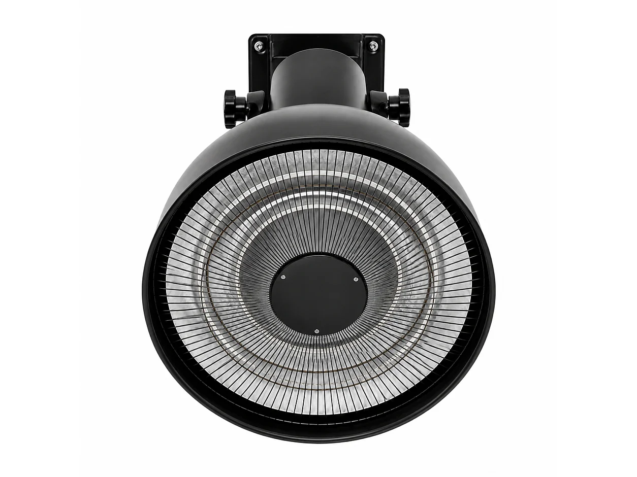 Tempo Style – Elektrischer Wand-Heizstrahler für den Außenbereich Vega 3000 W Schwarz | Schwenkbare Halogenlampe mit WLAN, Fernbedienung und Abdeckung, IPX4