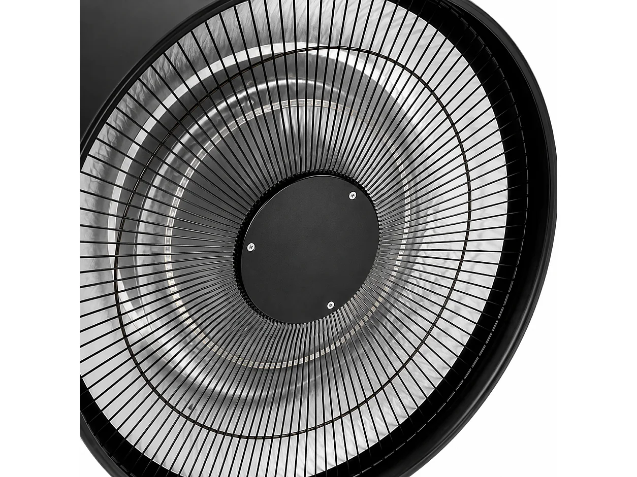 Tempo Style – Elektrischer Wand-Heizstrahler für den Außenbereich Vega 3000 W Schwarz | Schwenkbare Halogenlampe mit WLAN, Fernbedienung und Abdeckung, IPX4