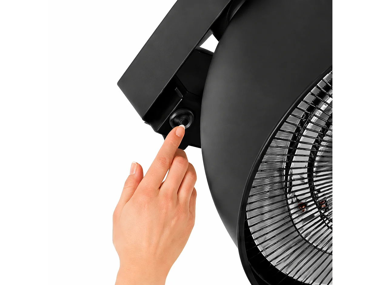 Tempo Style – Elektrischer Wand-Heizstrahler für den Außenbereich Vega 3000 W Schwarz | Schwenkbare Halogenlampe mit WLAN, Fernbedienung und Abdeckung, IPX4