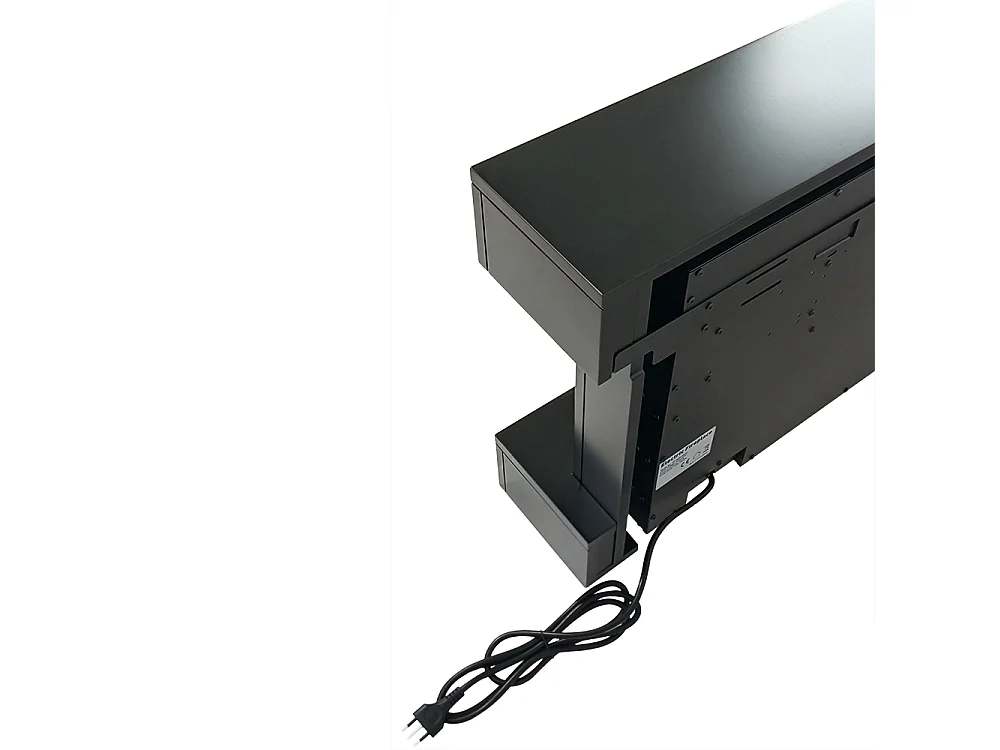 Tempo Style - Camino elettrico ALARO PLUS | Stufa ventilata a parete da incasso a basso consumo, con telecomando, timer, decorazioni (Nero, 128cm)