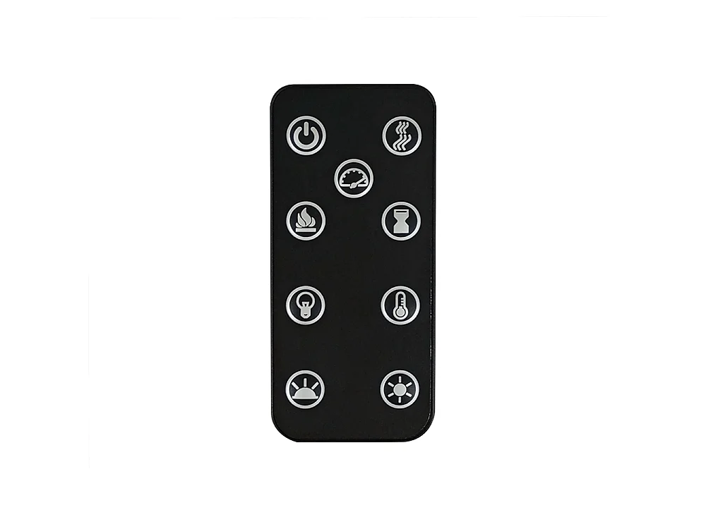 Tempo Style - Camino elettrico VELAR | Stufa ventilata a parete da incasso a basso consumo, con telecomando, timer, decorazioni (Nero, 182cm)