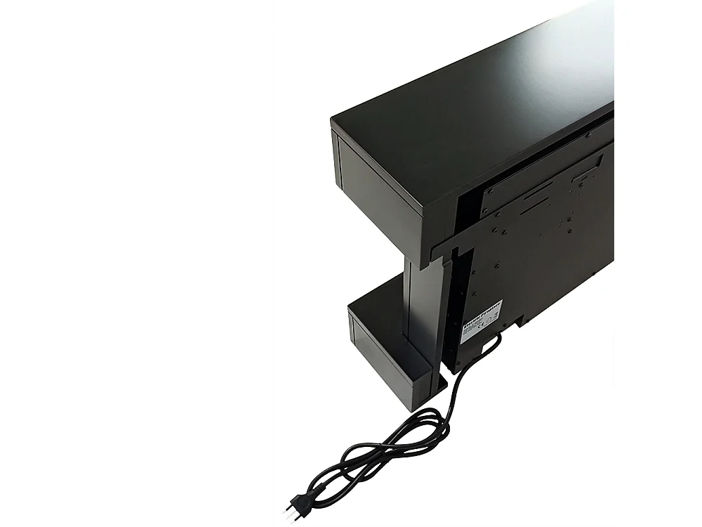 Tempo Style - Camino elettrico ALARO ULTRA+ | Stufa ventilata a parete da incasso a basso consumo, con telecomando, timer, decorazioni (Nero, 152cm)