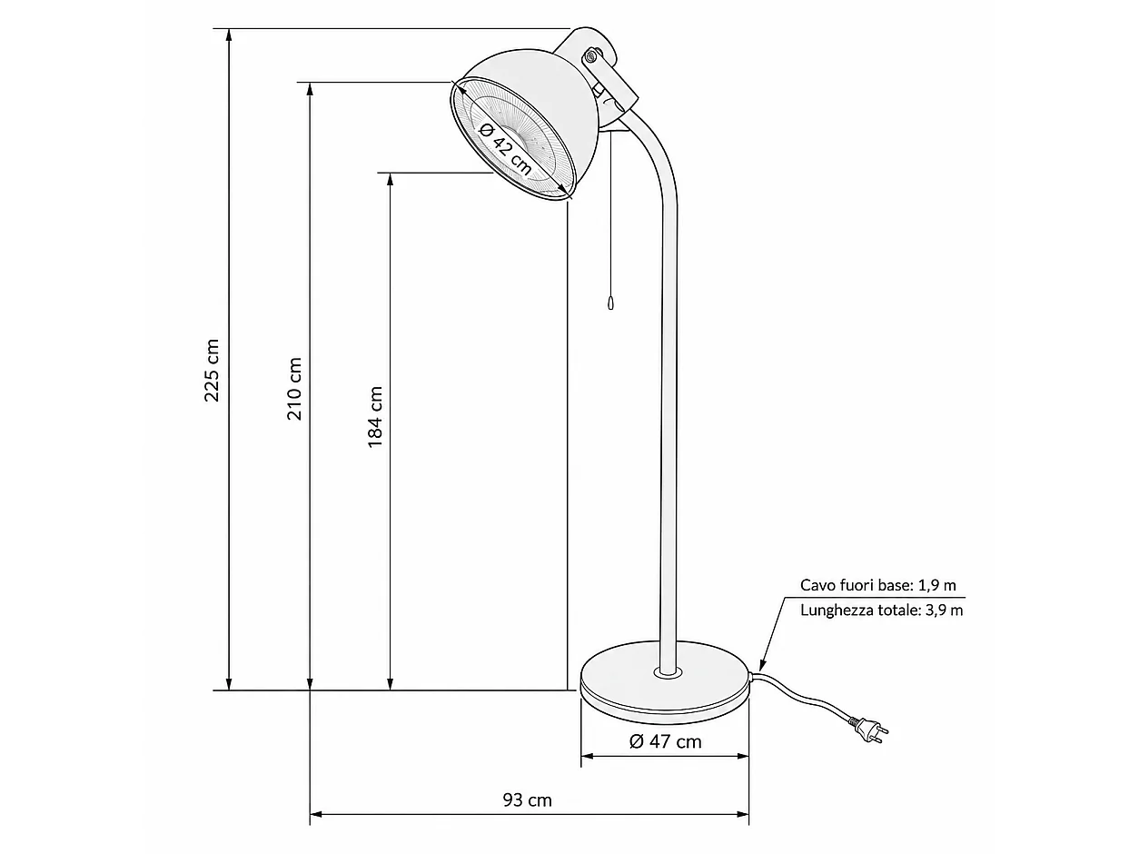 Tempo Style – Elektrischer, schwenkbarer Heizpilz für den Außenbereich „Cosmos“ (3000 W, Schwarz) | Halogenstrahler mit WLAN, Fernbedienung und Schutzhülle, IPX4 |