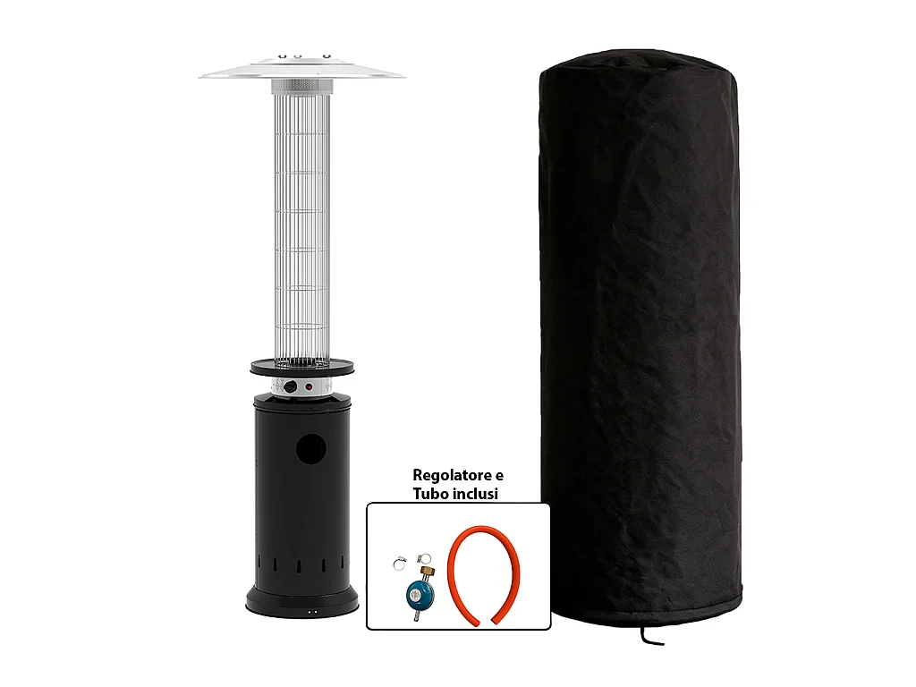 Tempo Style - Stufa a Gas Eclissi (13kW) | Stufa da esterno Nero
