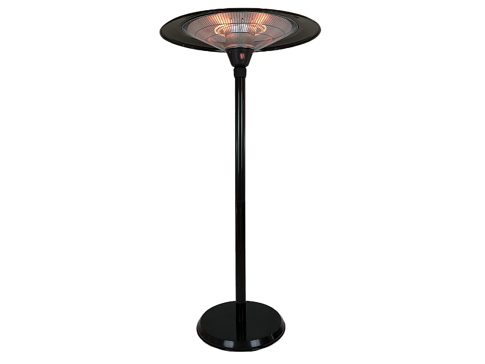 Tempo Style - Stufa Elettrica SATURNO | Fungo Riscaldante ad Infrarossi (3000W) dal Design Elegante | Ideale per Esterno/Interno (Nero)