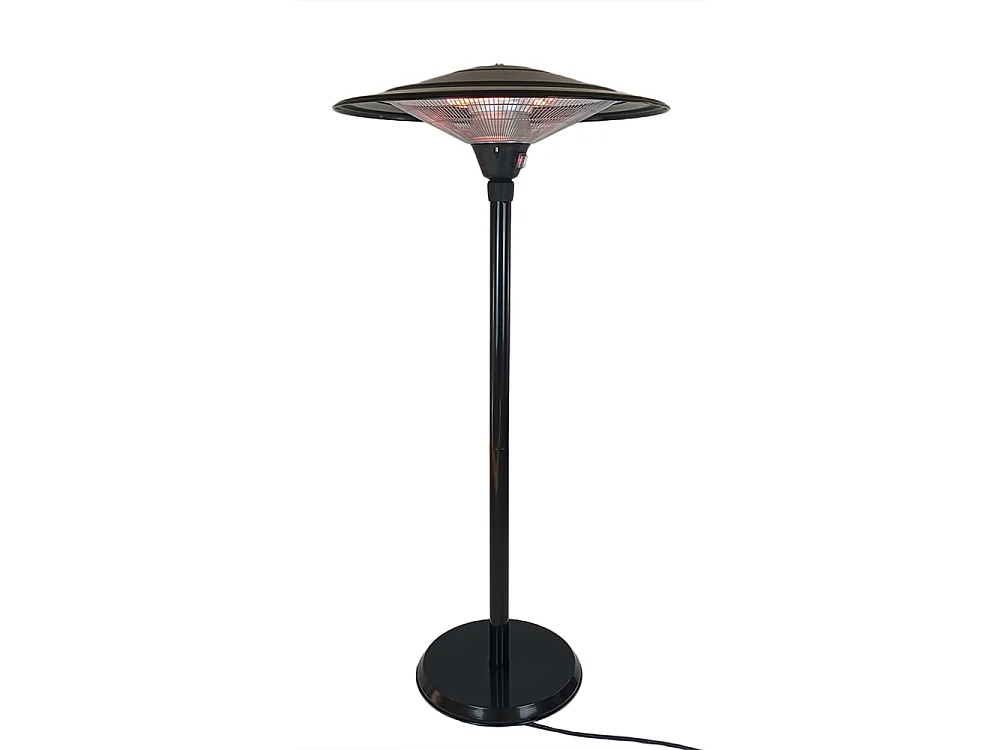 Tempo Style - Stufa Elettrica SATURNO | Fungo Riscaldante ad Infrarossi (3000W) dal Design Elegante | Ideale per Esterno/Interno (Nero)