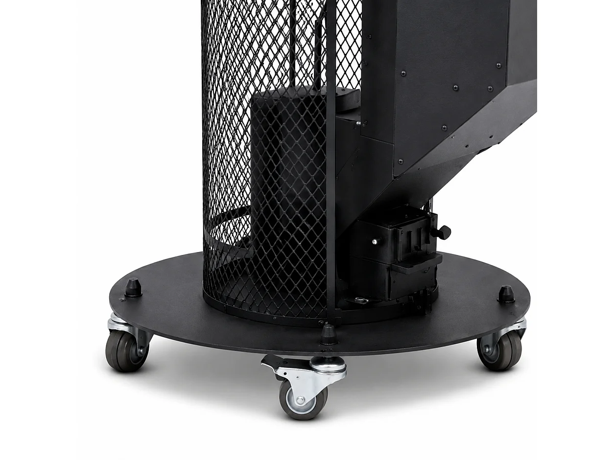 Tempo Style - Riscaldatore a Pellet da Esterno Ignis 13 kW con Tavolo | Fungo Riscaldante con Fiamma a Vista per Giardino e Dehors | H 218 cm