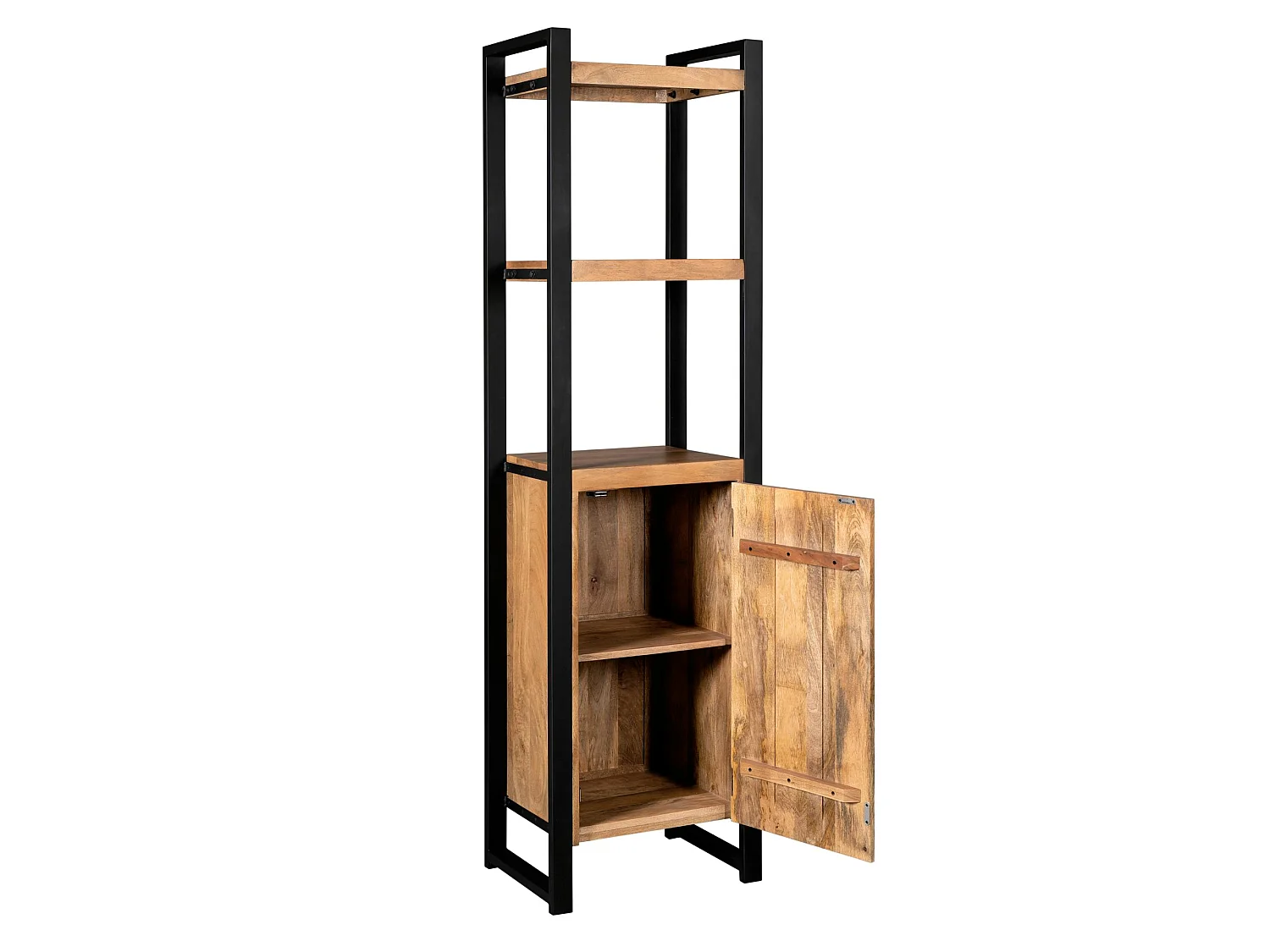 Colonne salon bois métal 1 porte MILORA