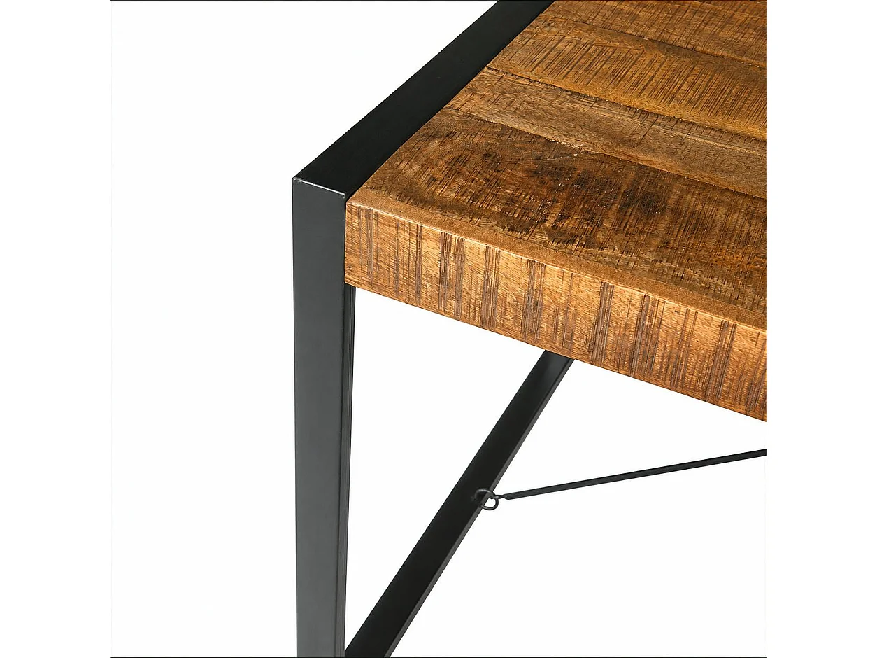 Table à manger bois métal à tendeurs 180 cm KARGO