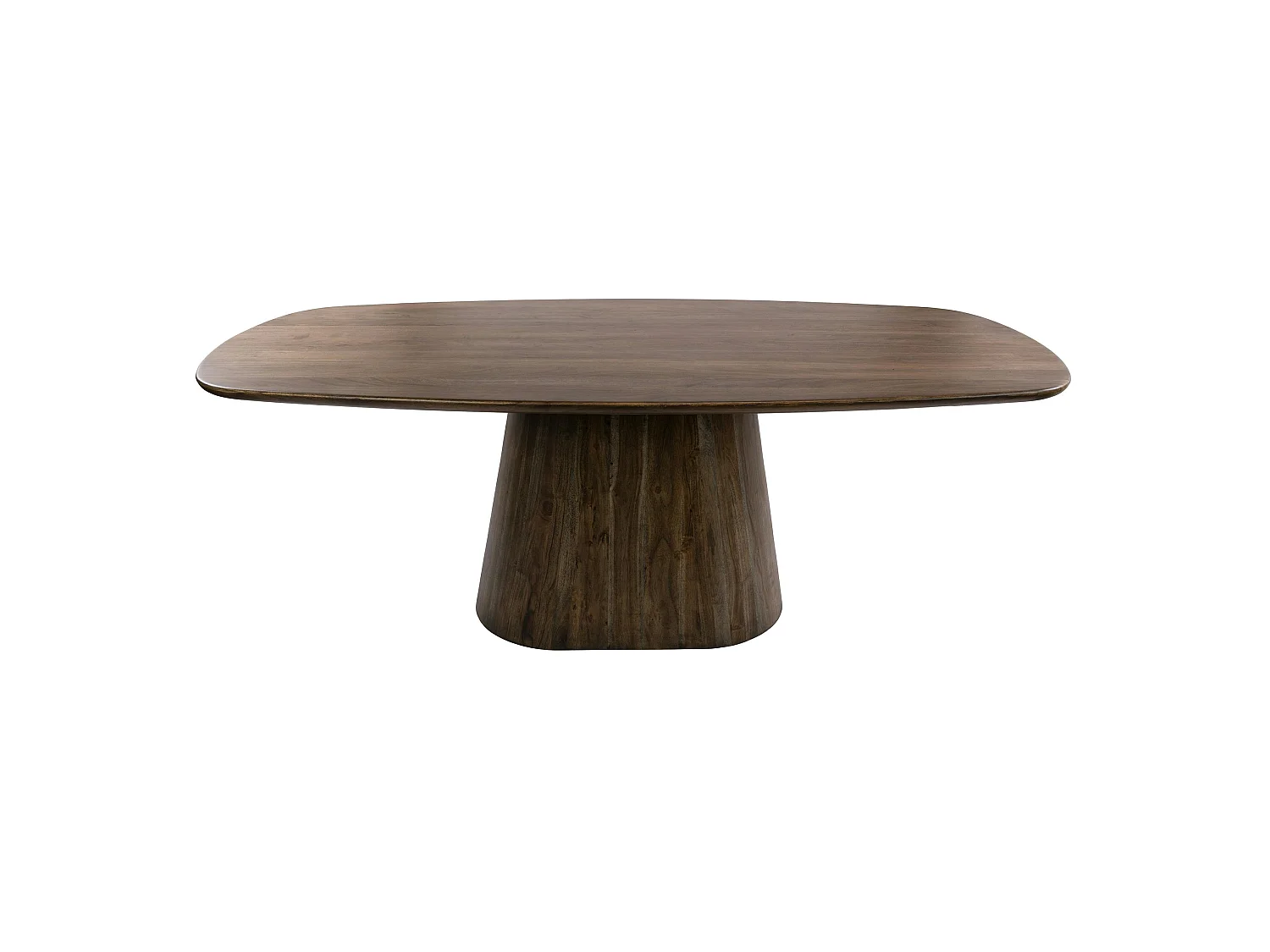 Table à manger bois d'acacia foncé design organique 180 cm NAKO