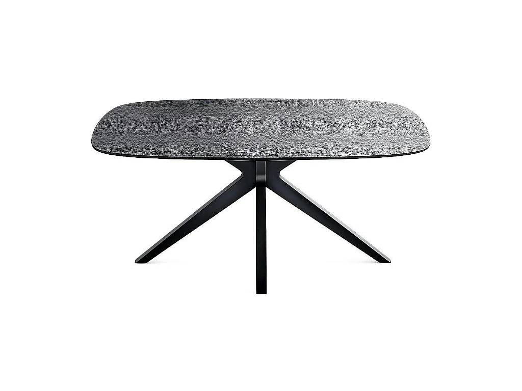 Table à manger design en verre ondulé 180 cm ALBA