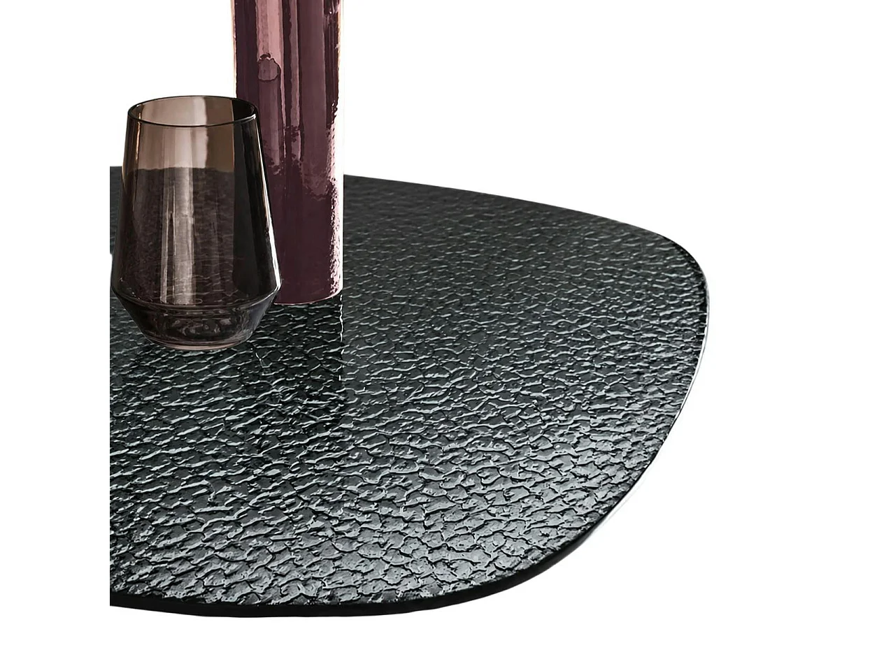 Table à manger design en verre ondulé 180 cm ALBA