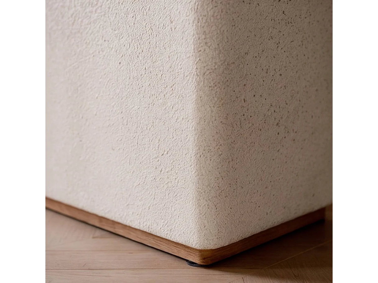 Meuble bar en bois d'acacia et bois effet béton Dalva