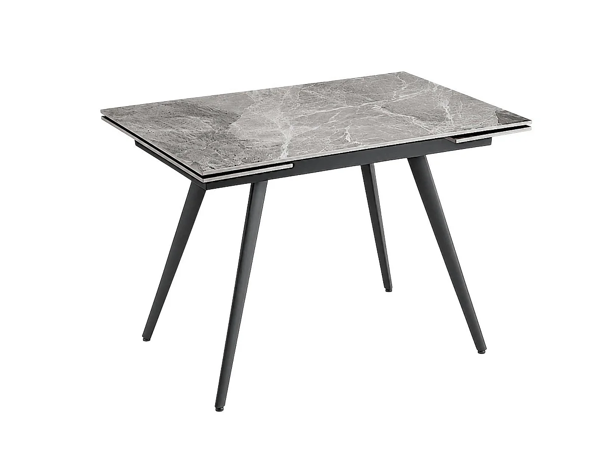 Table céramique extensible effet marbre gris 120-180 cm LORA