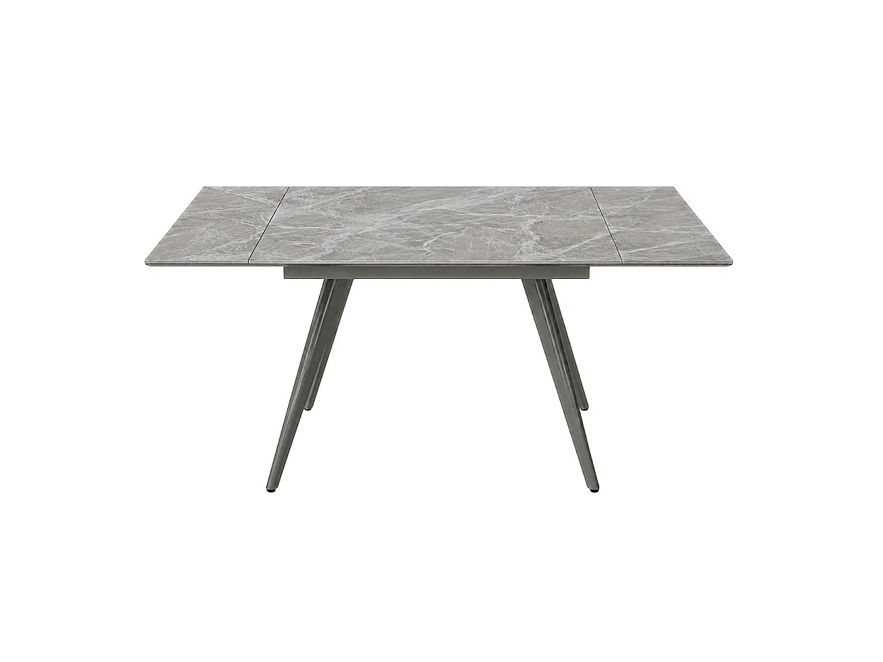 Table céramique extensible effet marbre gris 120-180 cm LORA