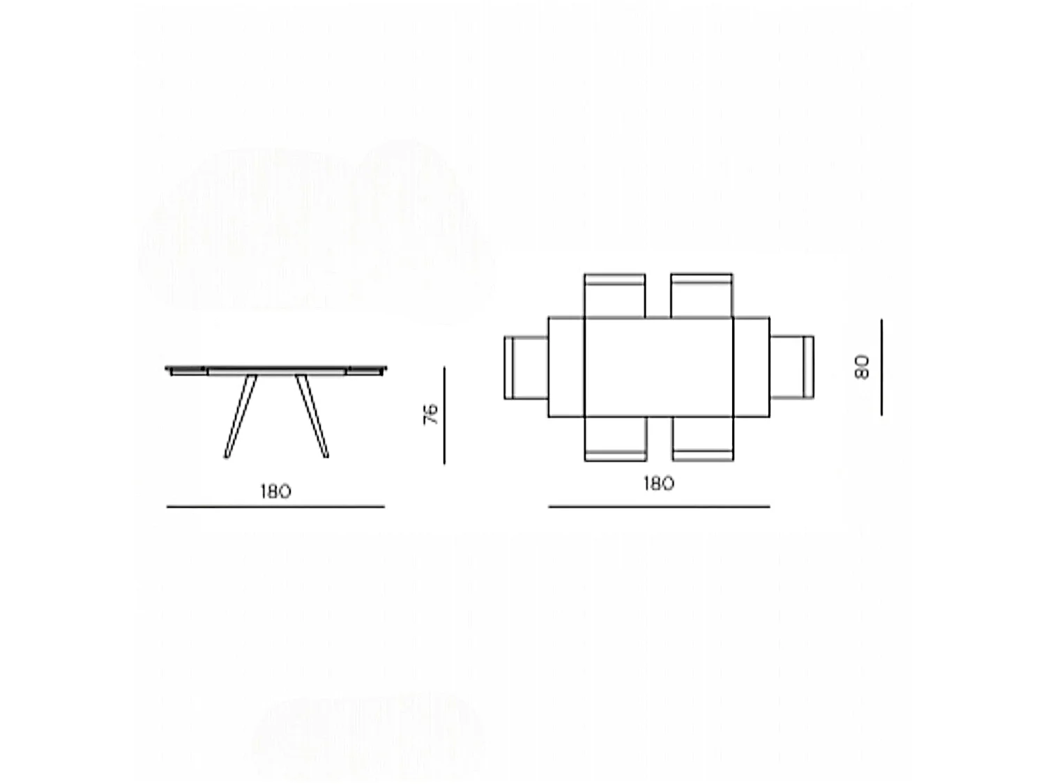 Table extensible céramique blanche marbrée 120-180 cm LORA
