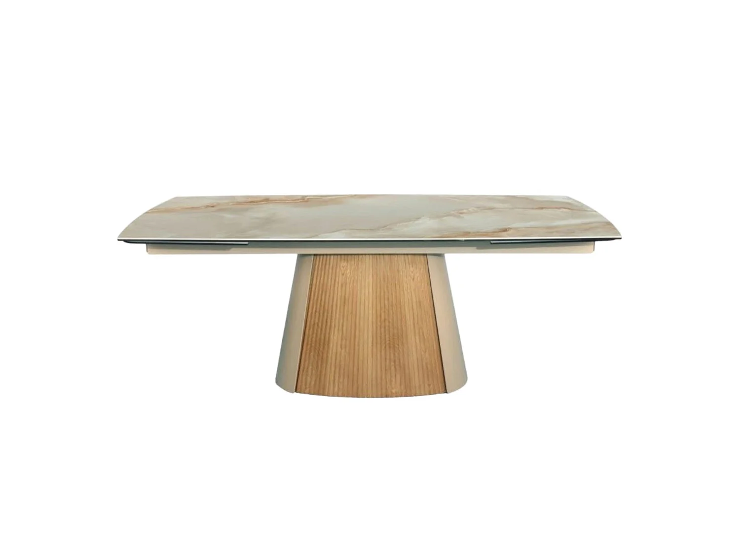 Table extensible céramique effet marbre beige 200-300 cm LOMBARDIE