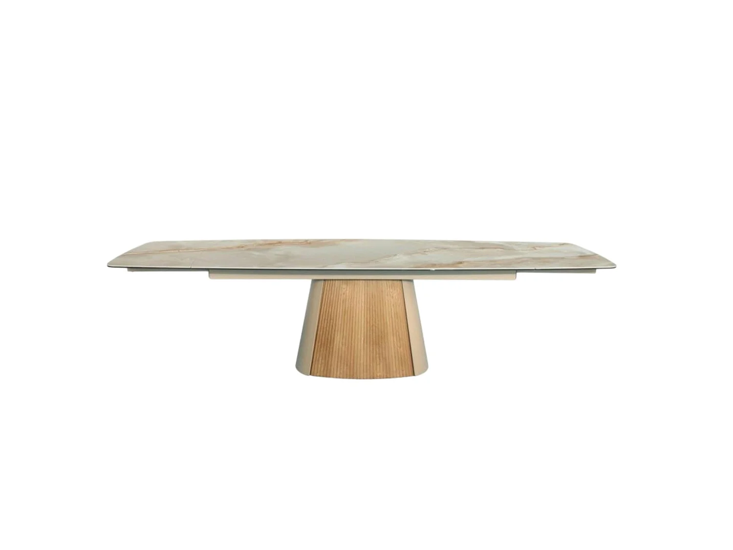 Table extensible céramique effet marbre beige 200-300 cm LOMBARDIE