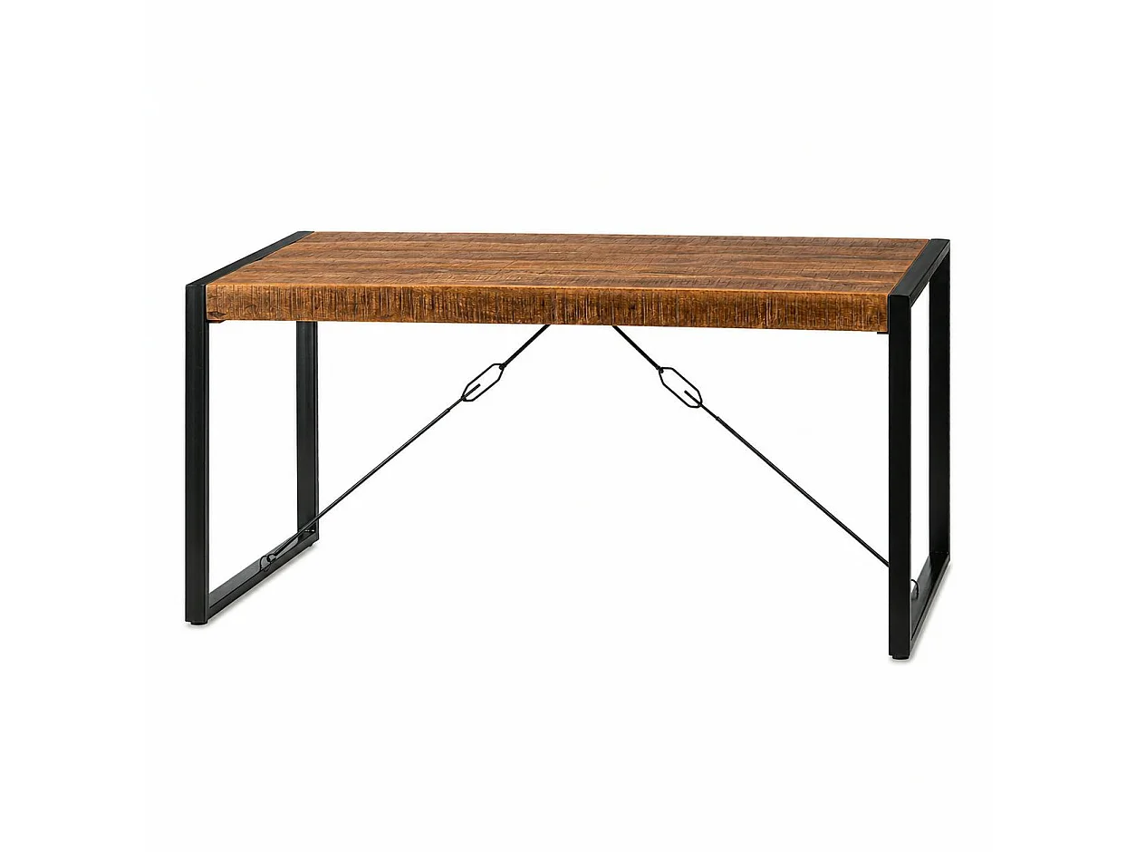 Table à manger bois métal à tendeurs 200 cm KARGO