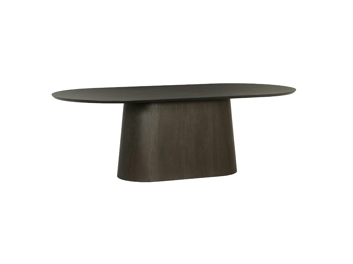 Table à manger design ovale en chêne brun 200 cm LOREN