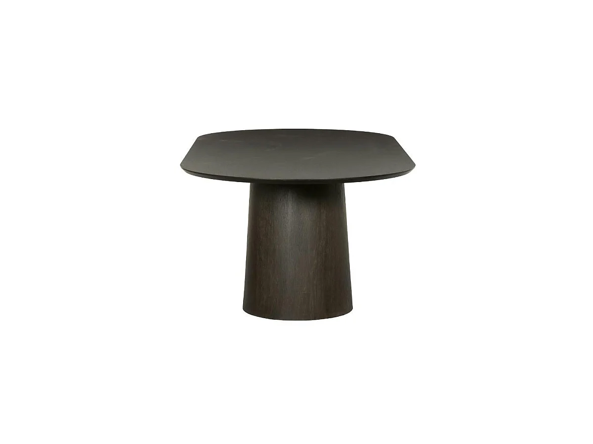 Table à manger design ovale en chêne brun 200 cm LOREN